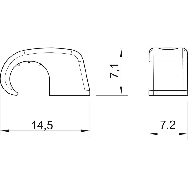OBO Bettermann - Nagelschelle (für Kabel) Haft-Clip o.Nagel 4039 SP − 200 Stück