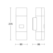 Steinel - Decken-/Wandleuchte Sensor-LED-Außenleuchte L 910 S INOX 3000K 85 x 80 x 235 mm