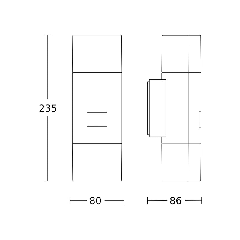 Steinel - Decken-/Wandleuchte Sensor-LED-Außenleuchte L 910 S INOX 3000K 85 x 80 x 235 mm