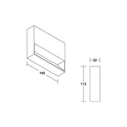 Brumberg Leuchten - Decken-/Wandleuchte LED-Wandleuchte 60119103 3000K, graphit