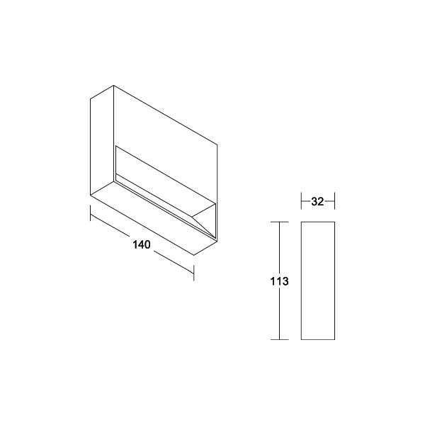 Brumberg Leuchten - Decken-/Wandleuchte LED-Wandleuchte 60119103 3000K, graphit