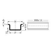 WAGO - Tragschiene 210-114 35x15x1,5x2000mm ung − 10 Stück