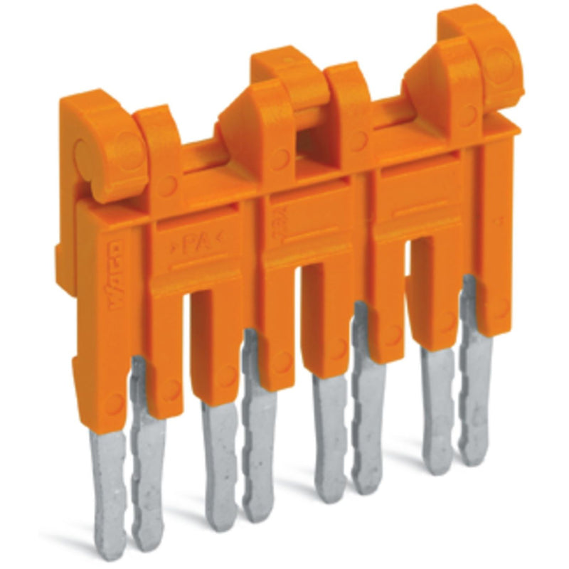 WAGO - Querverbinder/Brücker für Reihenklemme Brücker 4-fach 282-434/100-000 isoliert,orange − 10 Stück