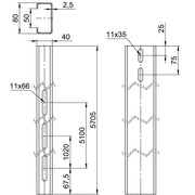 OBO Bettermann Vertr - Solar-Montageprofil Trägerprofil TP 1010 FT f. Freiflächensystem
