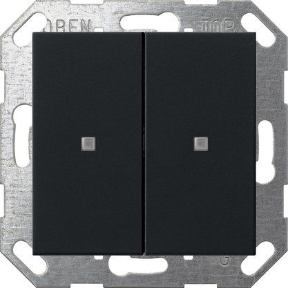 Gira - Bussystem-Tastwippe Taster Wippe 5173005 KNX, 2f, Schwarz
