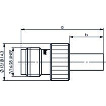 Telegärtner - Koax-Steckverbinder TNC-Kabelbuchse cr/cr 100023766 G30 (1.5/3.8) − 5 Stück