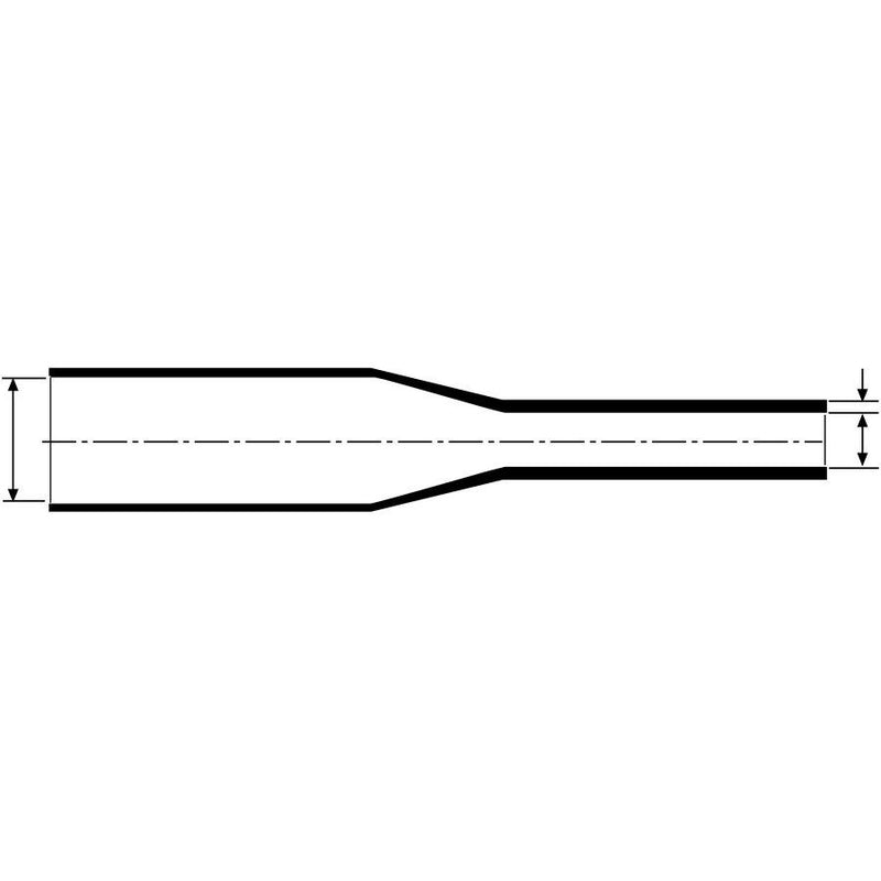 HellermannTyton - Schrumpfschlauch TREDUX MA47-75/22 mittelwandig,1m − 2 Stück