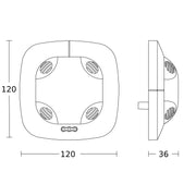 Steinel - Bussystem-Bewegungsmelder Präsenzmelder DualTech UP WS KNX KNX