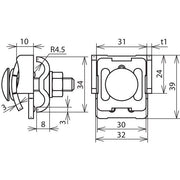 DEHN - Anschlussklemme für Blitzschutz Falzklemme FKDUL810KBF078CU Cu 0,7-8mm