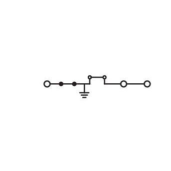 WAGO GmbH & Co. KG - Schutzleiter-Reihenklemme 3-Leiter-Schutzleiterklem. 2202-1707 Drücker,2,5 mm²,gnge − 50 Stück