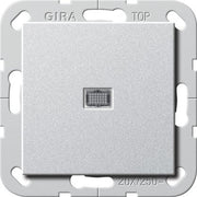 Gira - Installationsschalter Wippschalt. Aus 2p Kontrol 283426 System 55 alu