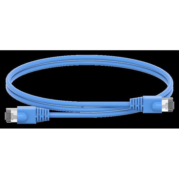 Striebel&John - Verbindungsleitung für Verteilerfelder Patchleitung RJ45 ZLPBL100 m.Stecker, bl.1000mm