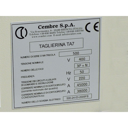 Cembre - Kennzeichnungsmaterial 88935 MG-VRT-A PVC 40X138M 88935 M WEISS − 50 Stück