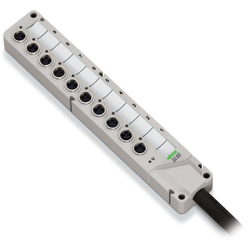 WAGO - Passiver Sensor-/Aktor-Verteiler (mit Leitung) Sensor/Aktor Verteilerbox 757-443/000-005 4fach,3p,5m,M8 − 1 Stück