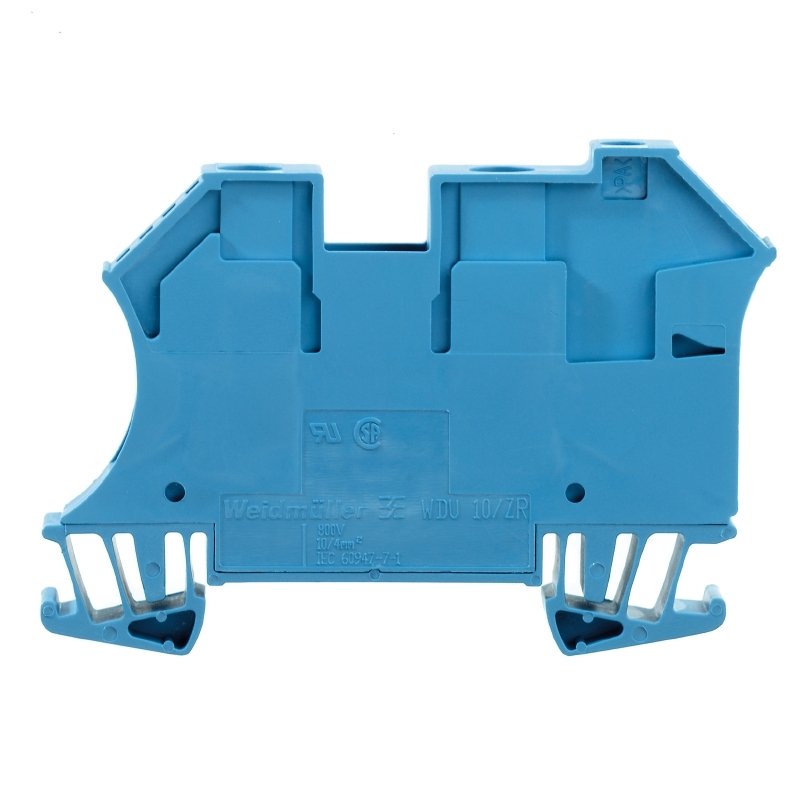 Weidmüller - Durchgangs-Reihenklemme Klemme WDU 10/ZR BL Schraubanschl.,10mm² − 50 Stück