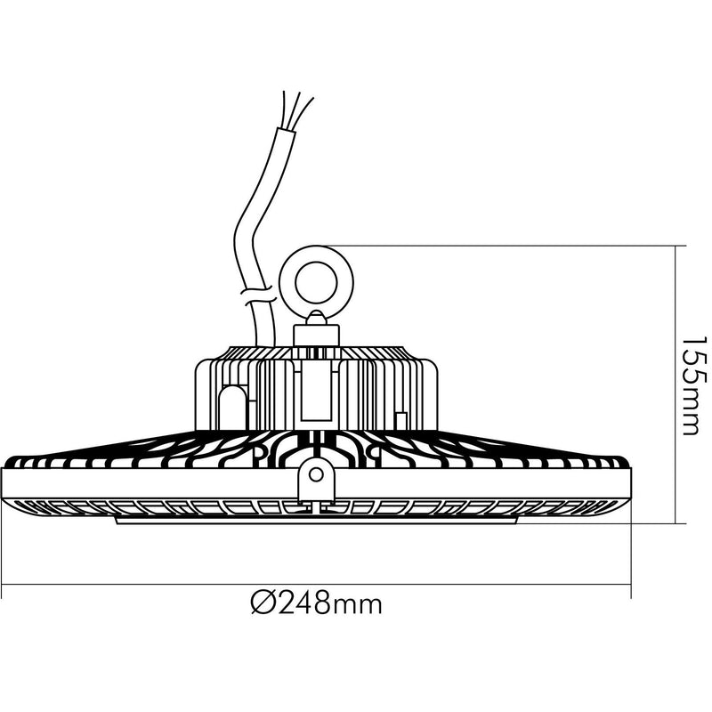 Nobile - Hallen-Reflektorleuchte LED-Hallenstrahler 1740461611 4000K dim 1-10V