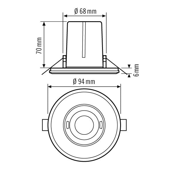 ESYLUX - Bussystem-Bewegungsmelder Decken-Präsenzmelder PDFLAT360i8R.WHFMKNX