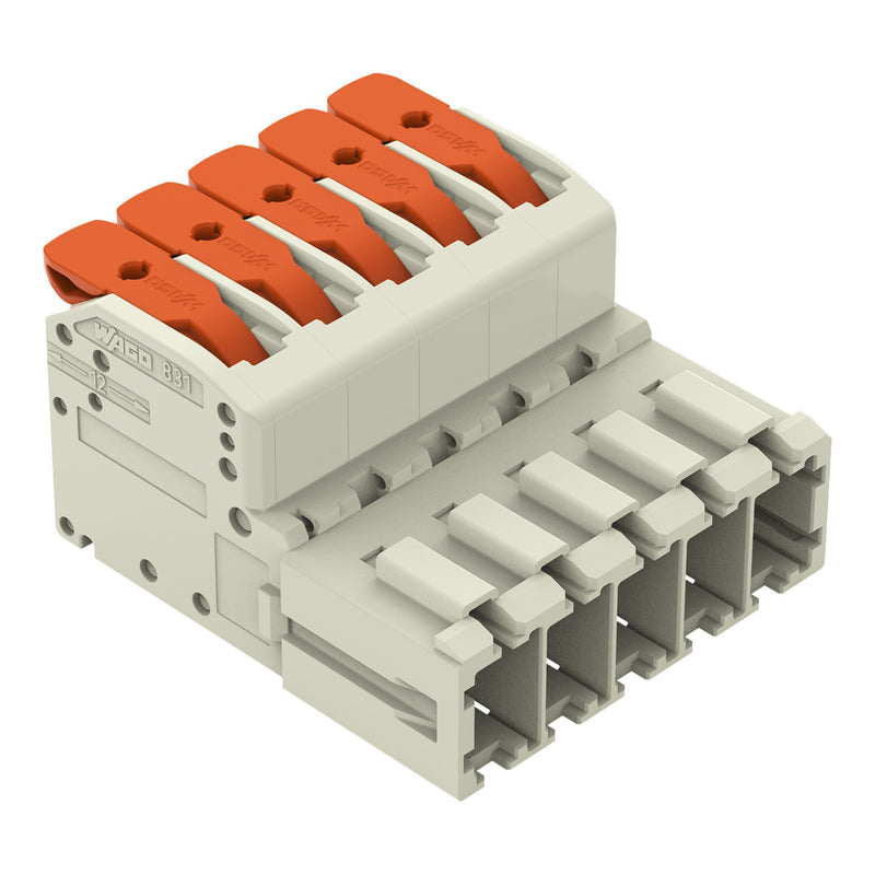 WAGO GmbH & Co. KG - Ein- und mehrpolige Klemmenleiste 1-Leiter-Stiftleiste 831-1205 Push-inCAGECLAMP,lgr − 24 Stück