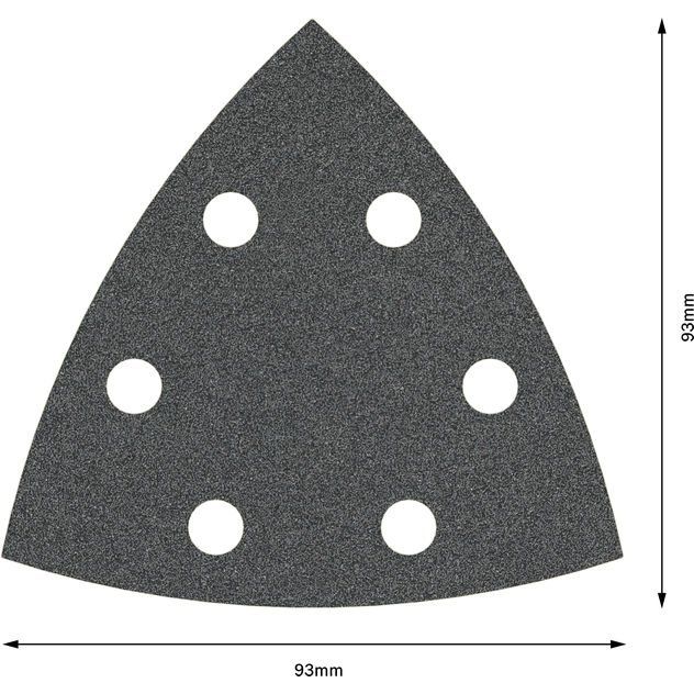 Bosch - Schleifpapier/Schleifvlies PRO F355 Schleifblatt, 93 2608605192 mm, G80, 5-tlg