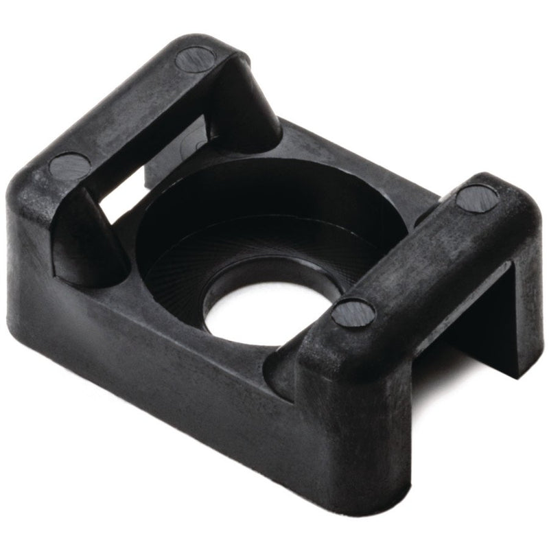 HellermannTyton - Befestigungssockel und -element für Kabelbinder Befestigungssockel CTM4-PA66-BK (100) schwarz − 100 Stück
