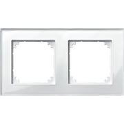 Merten - Abdeckrahmen Rahmen Glas 2f.bril/ws 489219 waage/senkrecht