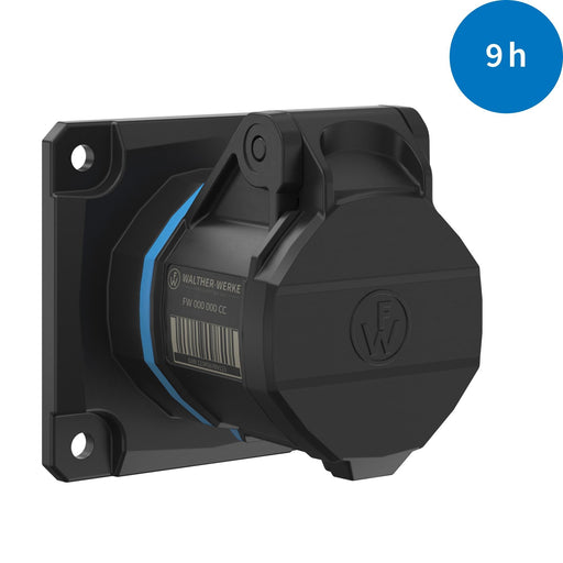 Walther Werke - CEE-Anbausteckdose (IEC 60309) CEE NEO Anbaudose gerade FW410509CC 16A 5P 9h IP54 − 10 Stück