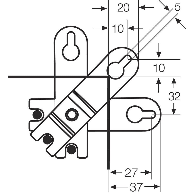 Hensel - Montagezubehör (Schaltschrank) ENYSTAR-Außenlaschen FP AL 40 (VE4) 4 Stück