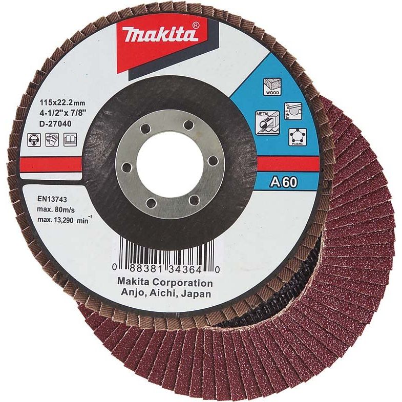 Makita - Trenn-/Schleifscheibe Fächerschleifscheibe D-27040 115mm, A60