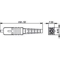 Telegärtner - LWL-Steckverbinder T-SC Stecker SM 100007184 Kabel D:2,6-3,0mm