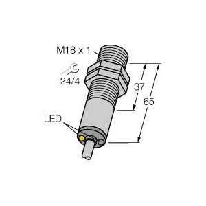 Turck - Lichttaster mit Hintergrundausblendung Opto Sensor M18SP6FF25 W/30 Lichttaster − 1 Stück