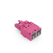 WAGO - Steckverbinder für steckbare Gebäudeinstallation Buchse 2-polig 770-282/082-000 Kod. B,pink − 100 Stück