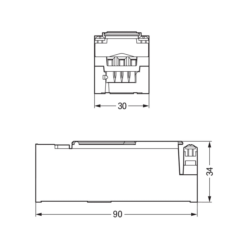WAGO - Flachleitungsadapter für steckbare Gebäudeinstallation Abgriffmodul 896-232 3x2,5 mm²,gr − 10 Stück