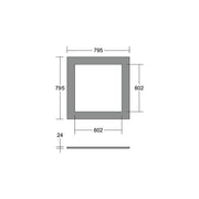 Brumberg Leuchten - Mechanisches Zubehör/Ersatzteile für Leuchten Akustikpaneel Q795mm 85310542 Auss. Q602mm, charc