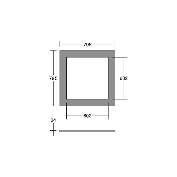 Brumberg Leuchten - Mechanisches Zubehör/Ersatzteile für Leuchten Akustikpaneel Q795mm 85310542 Auss. Q602mm, charc
