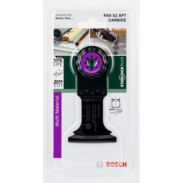 Bosch - Stichsägeblatt Tauchsägebl Starlock 2609256F11 PAII 52 APT,50x52mm