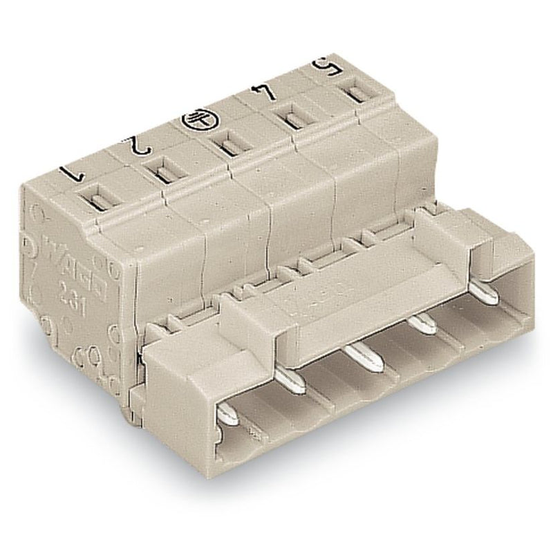 WAGO - Kabelsteckverbinder für Leiterplattensteckverbinder 1-Leiter-Stiftleiste 723-604/018-042 CAGECLAMP,2,5mm²,lgr − 50 Stück