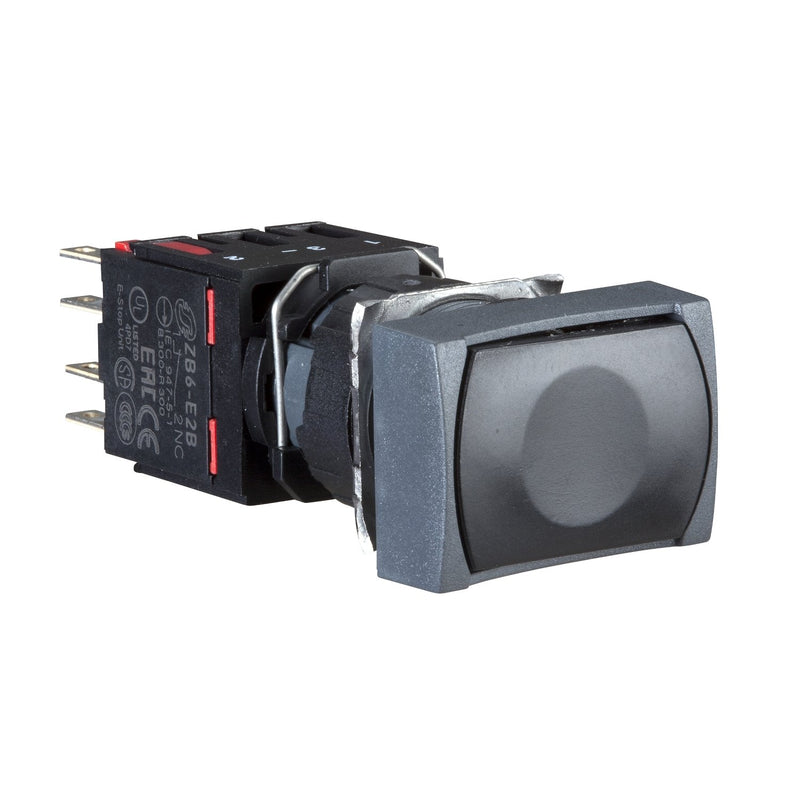 Schneider Electric - Drucktaster, Komplettgerät Drucktaster, schwarz XB6DA22B ohne Rastung, 1Ö
