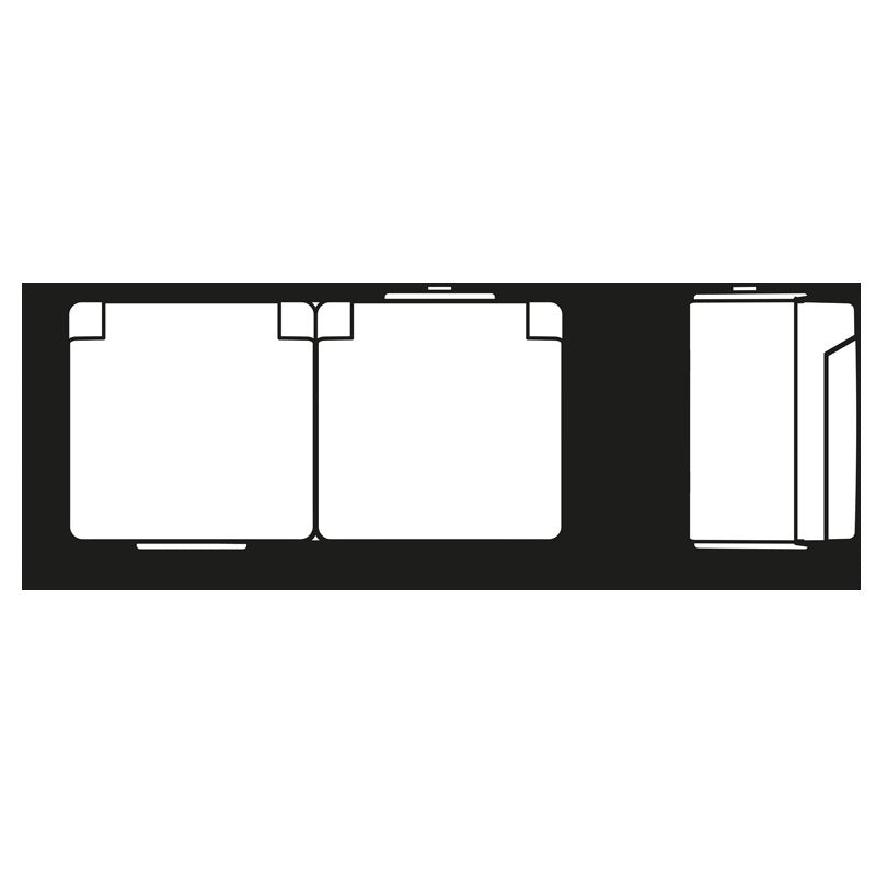 Jung - Steckdose SCHUKO-Steckdose 2-fach 622 WW 16A 250V waagr