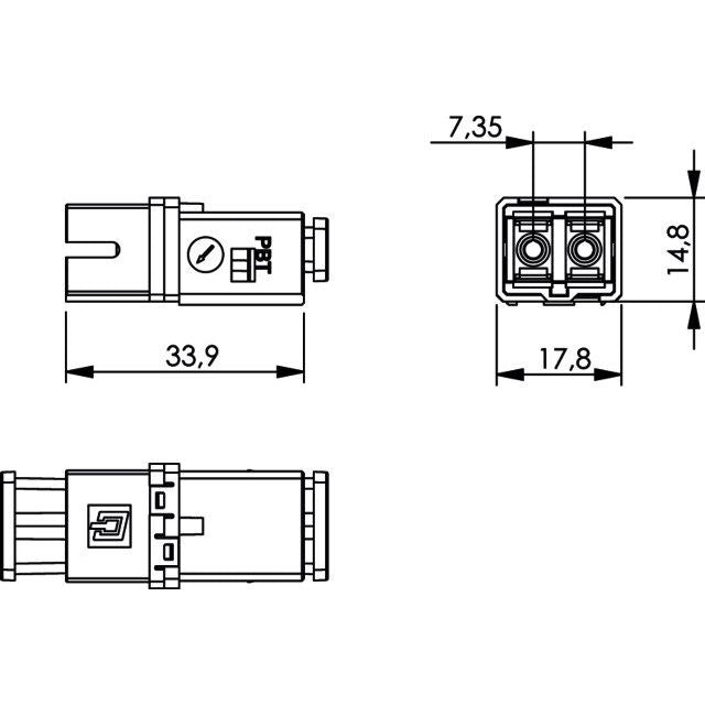 Telegärtner - LWL-Kupplung STX SC-RJ/2SC Kupplung 100021200 MM
