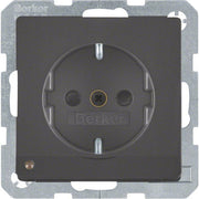 Berker - Steckdose SCHUKO-Steckdose anth/sa 41096086 LED-Orientierg-licht