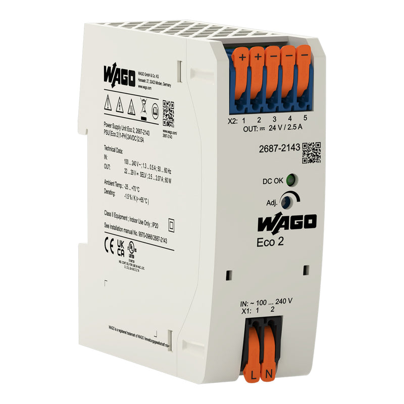 WAGO - Gleichstromversorgung Netzgerät Eco 2,1-phasig 2687-2143
