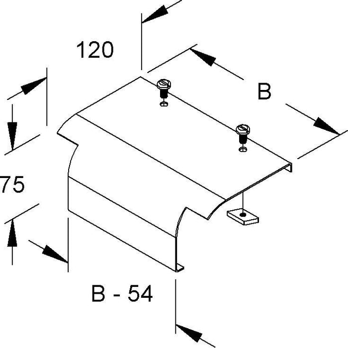 Niedax - Abgangsblech für Kabelleiter Endabgangsblech KLAB 200  − 1 Stück
