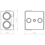 Kaiser - Dose, Gehäuse für Montage in der Wand/Decke Verbindungsdose 1262-61 H=48,5mm Putzh