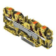 WAGO - Durchgangs-Reihenklemme 4-Leiter-Durchgangsklemme 2206-1401/000-053 Drücker,6qmm,dgr-ge − 25 Stück
