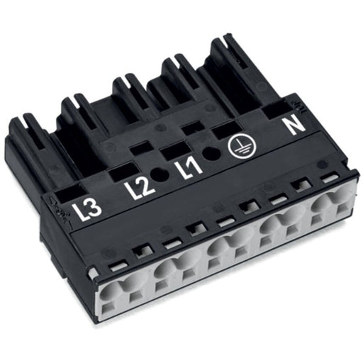 WAGO - Steckverbinder für steckbare Gebäudeinstallation Stecker 770-215 2x0,5-4mmq schwarz − 50 Stück