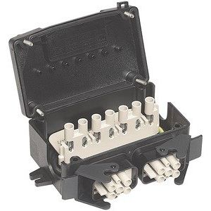 Harting - Installationskleinverteiler Energieverteiler 2xHan 09120084807 Q4/2 Buchseneinsatz
