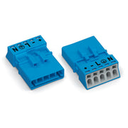 WAGO - Steckverbinder für steckbare Gebäudeinstallation Stecker 5-polig 890-1115 Kod. I,blau − 50 Stück