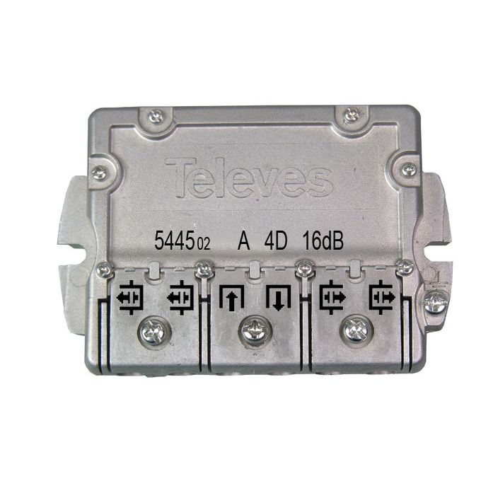 Televes - Abzweiger und Verteiler Easy-F-Abzweiger 4f. EFA 417 17dB, 5-2400Mhz