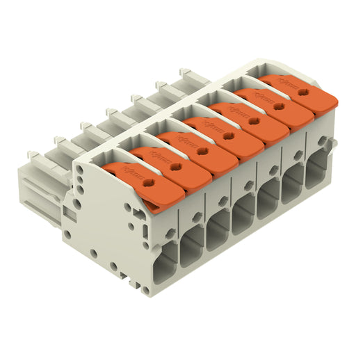 WAGO GmbH & Co. KG - Ein- und mehrpolige Klemmenleiste 1-Leiter-Federleiste Hebel 831-1107 Push-inCAGECLAMP,lgr − 12 Stück