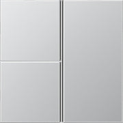 Jung - Abdeckung/Bedienelement für Installationsschalterprogramme Tastensatz 3-fach alu AL 2403 TSA komplett
